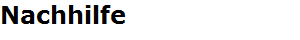 Nachhilfe