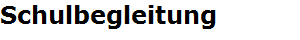 Schulbegleitung